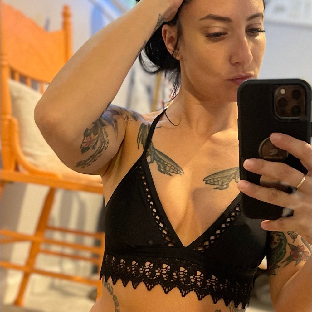 🔥 2 for $10 🔥 Black Boho Swim Top (or bralette)